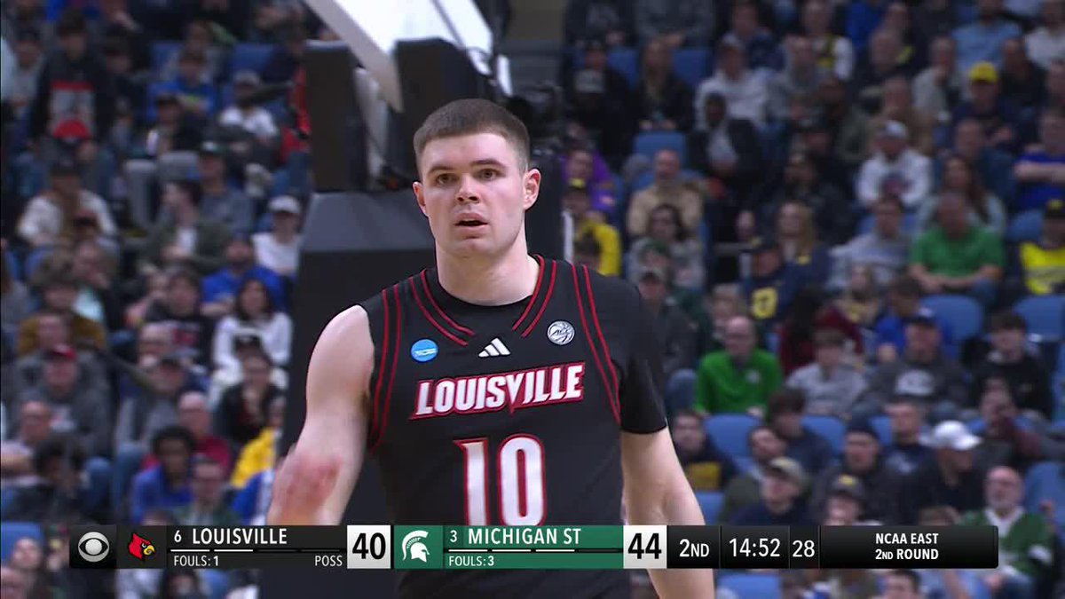 Isaac McKneely hits again 👌 #MarchMadness Louisville Men's Basketball