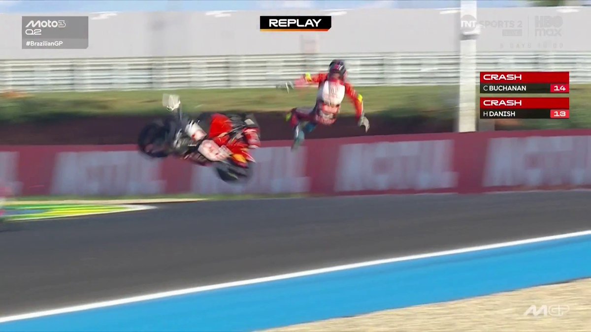 "A monstrous crash from Buchanan, how on Earth is he walking away from that?!" ๐ฑ #MotoGP | #BrazilianGP | Live on TNT Sports and Discovery+