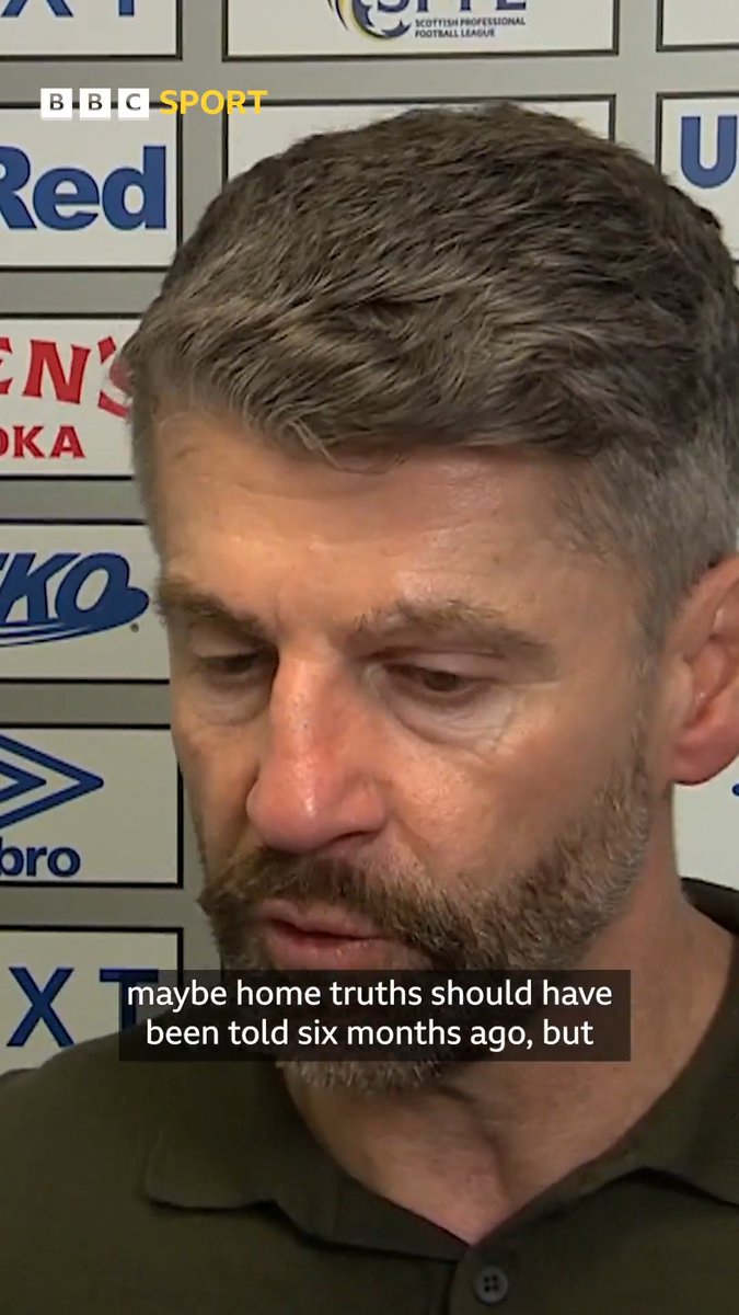 🗣️ "Maybe home truths should have been told six months ago. They've been told now and I want a reaction to it." Stephen Robinson accuses some of his Aberdeen players of not being willing to "put their bodies on the line" after they fell to a 4-1 defeat to Rangers at Ibrox.