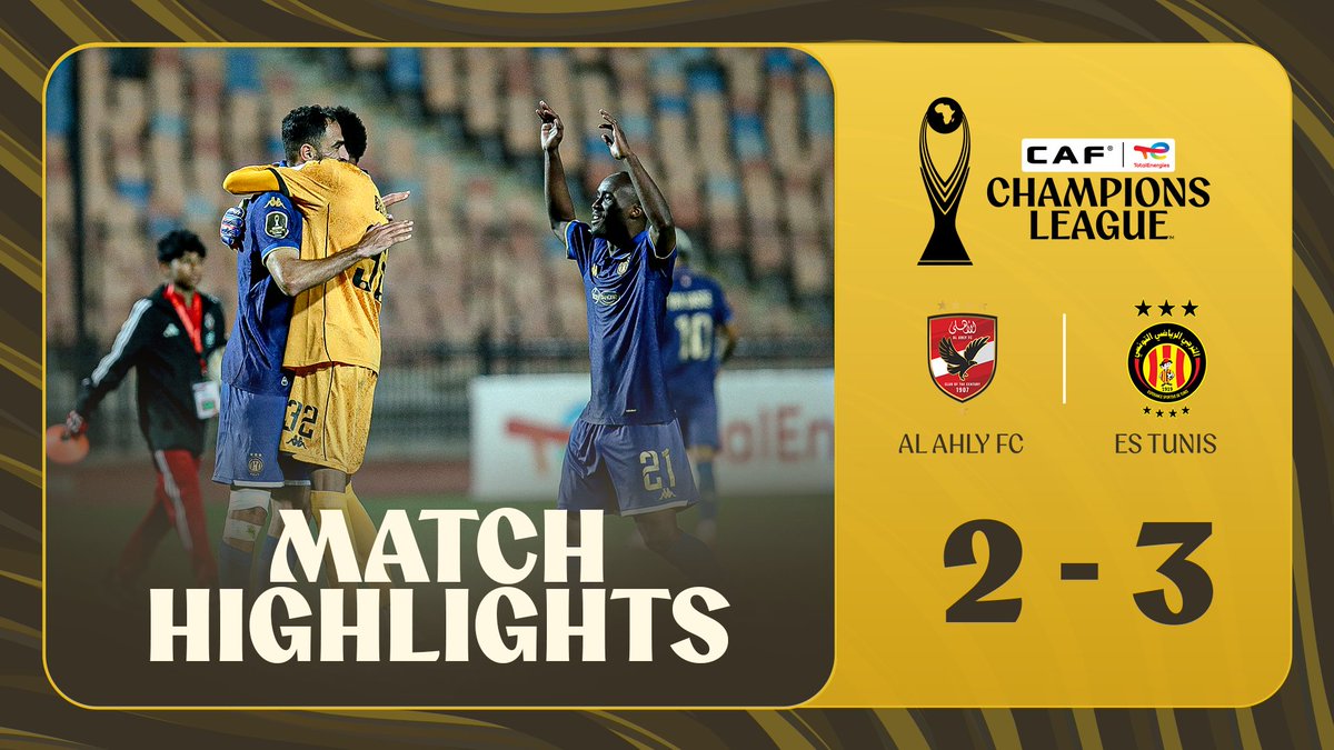 🎞️ Match Highlights: ES Tunis with their first ever win over Al Ahly FC in Cairo! 🔥 #TotalEnergiesCAFCL