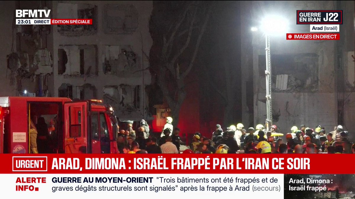 Arad, Dimona: une soixantaine de blessés ont été évacués vers les hôpitaux