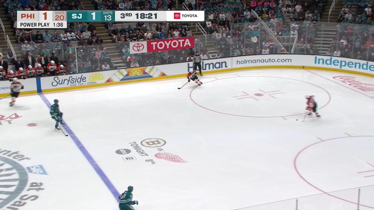 Michkov picks up his 100th career point with the secondary assist on Dvorak’s go-ahead goal 🚨