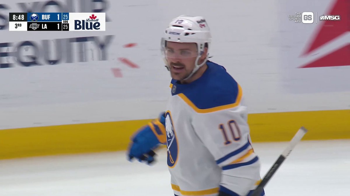 LOOK AT THIS GUY GO! 🤩 Sam Carrick now has FIVE goals since joining the y - Buffalo Sabres! 🦬