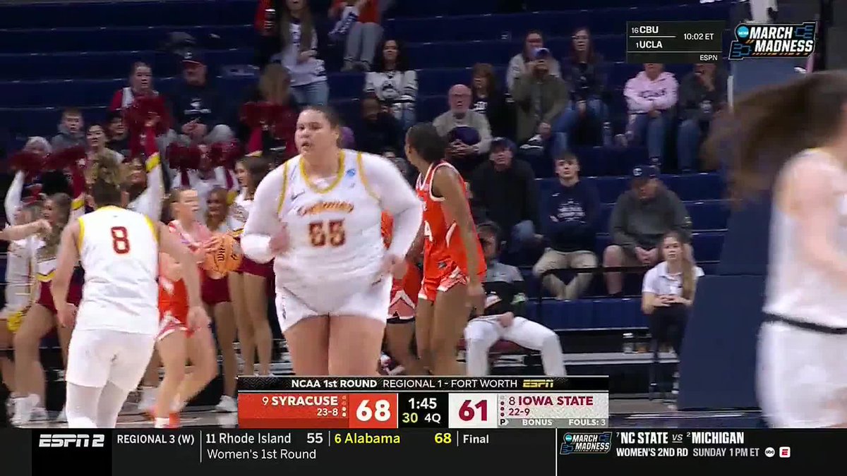 . @audicrooks is SHOWING OUT 🤩 #MarchMadness x 🎥 ESPN2 / Cyclone Basketball