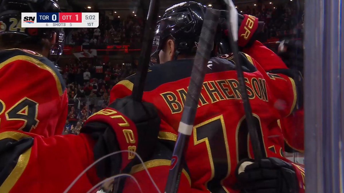 Tim Stützle with a wicked shot to open the scoring! 😮‍💨 📺: Sportsnet or stream on Sportsnet+ ➡️