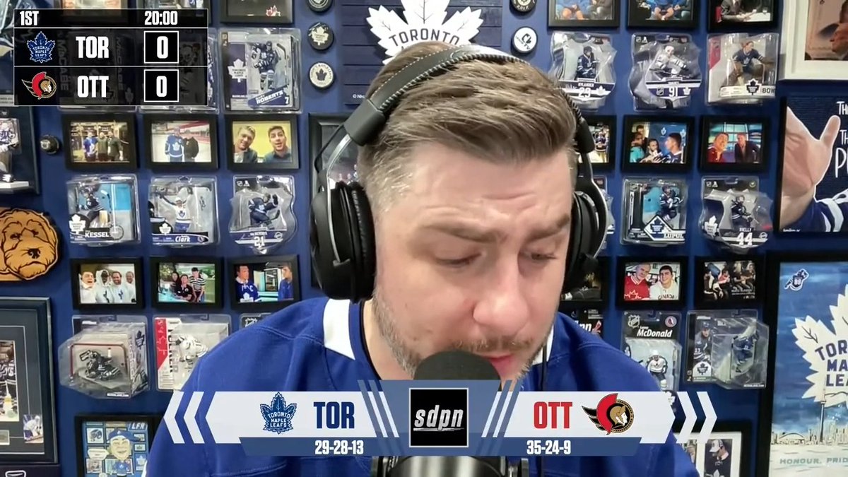 Anthony Stolarz was taken to hospital after taking a shot up high in warmups Steve “Dangle” Glynn #LeafsForever