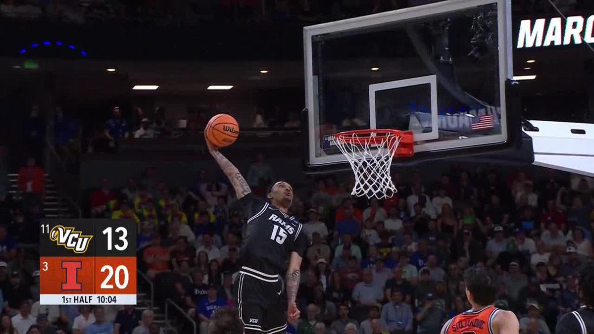 TYRELL WARD SHEESH Incredible timing on this lob by @vcu_hoops