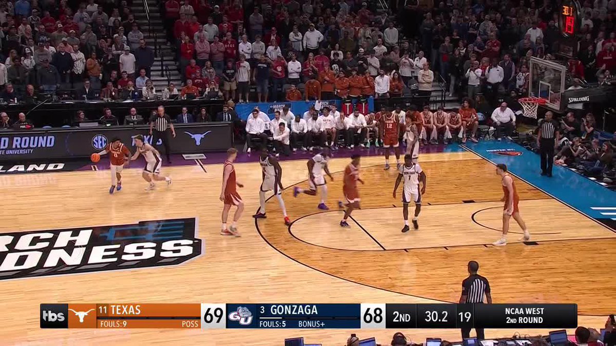 FROM THE FIRST FOUR TO THE SWEET 16 The 11-seeded Longhorns take down Gonzaga!