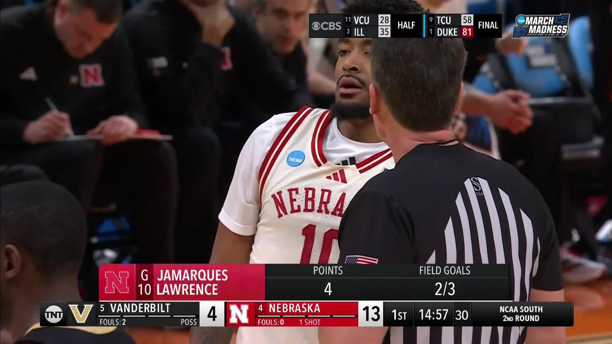 TOUGH and-one for Nebraska Men's Basketball 💪