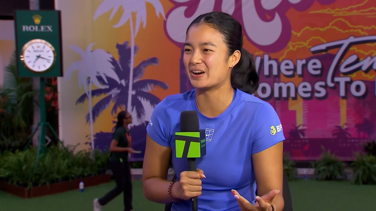 Alex Eala spills the tea on her pre-match routine 🍵 Safe to say it's working well. 😉 #MiamiOpen