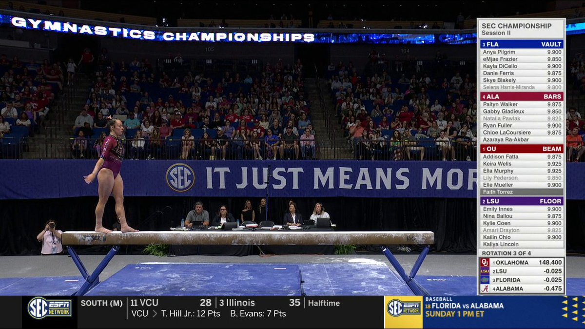 PERFECT 10 🤩 @ou_wgymnastics' Faith Torrez STUCK this beam landing with ease 🙌
