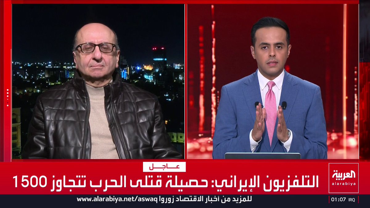وزير الإعلام الأردني الأسبق سميح المعايطة: الدول العربية قد تحذو حذو السعودية في إبعاد الدبلوماسيين الإيرانيين.. وخطاب النظام الإيراني عن العلاقات مع الخليج يكذبه واقع العدوان المتواصل قناة العربية