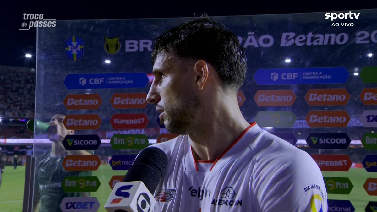 ⚠️ Calleri, após São Paulo 0x1 Palmeiras: "Parabéns ao Palmeiras, jogou como sempre: gol aos 5 minutos e jogou do meio para trás. A gente jogou muito mais. Não tivemos chance de gol, mas parabéns ao Palmeiras, sempre jogando igual." 🎥 sportv | ge
