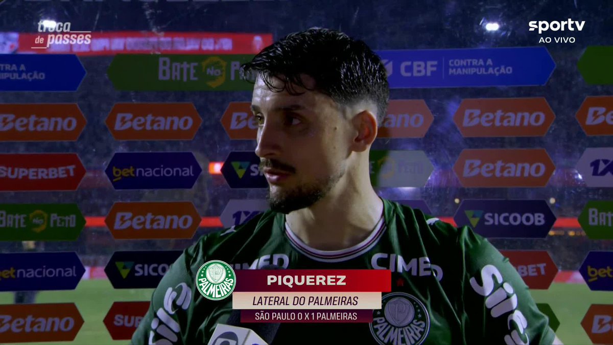 “Viemos na casa deles, sem desculpas, e ganhamos.” 🎙️ Piquerez, após São Paulo 0x1 Palmeiras. 🎥 sportv | ge