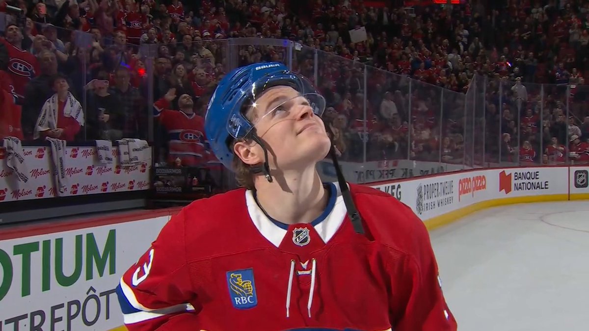 Taking it all in! ♥️ What an incredible performance from Cole Caufield tonight!