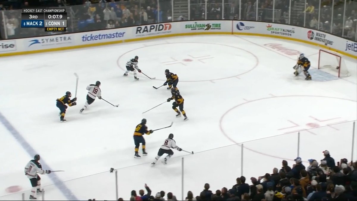 Merrimack is dancing!!! For the first time in program history the Warriors are Hockey East champs. What a story.