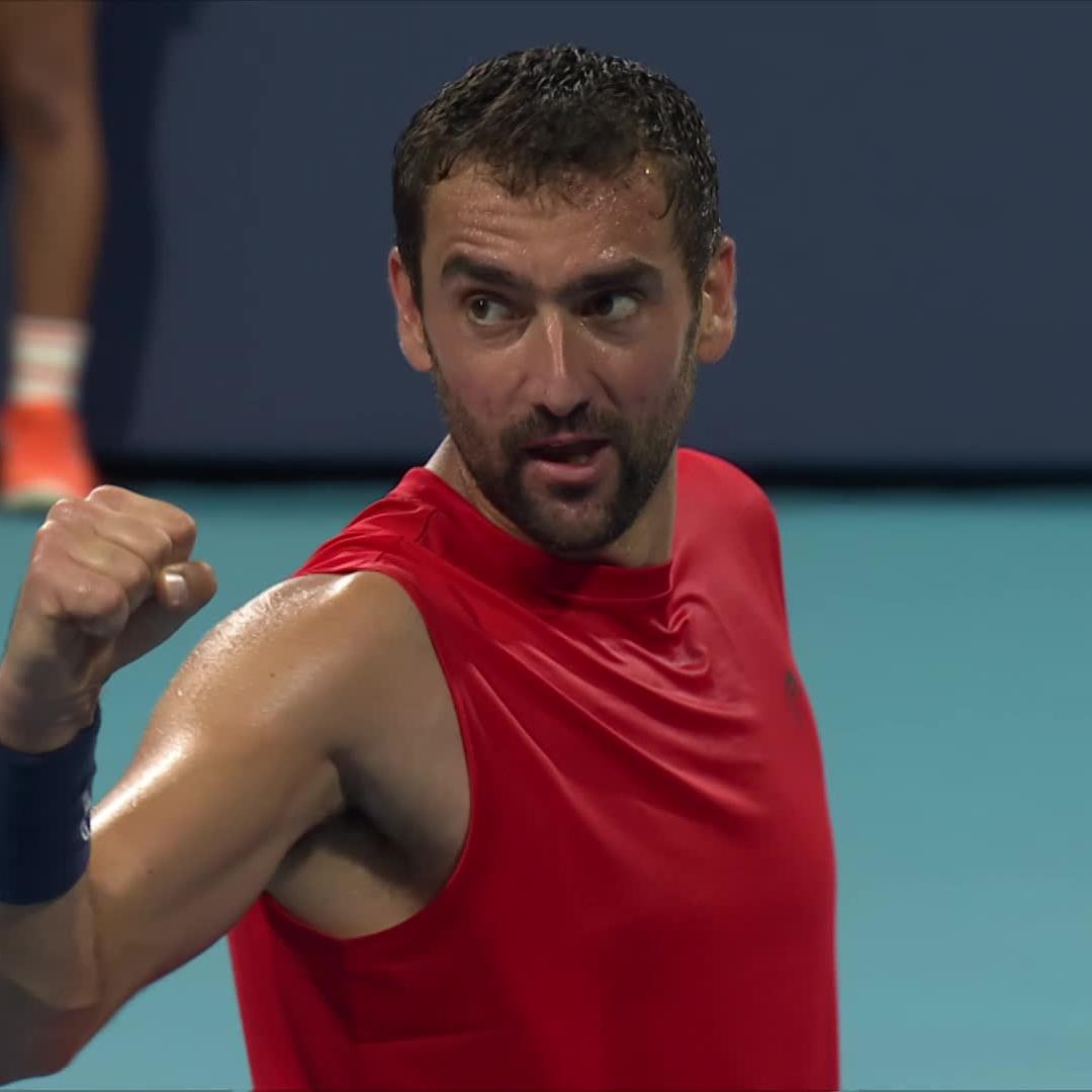 Still got it 💪 37-year-old Marin Cilic saves a match point to defeat Nakashima 2-6 6-4 7-6. #MiamiOpen