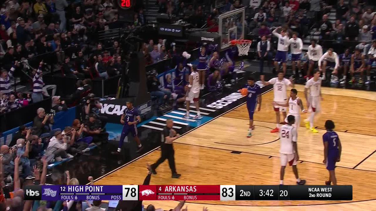 Rob Martin TOUGH and-one 💪 #MarchMadness HPU Men's Basketball