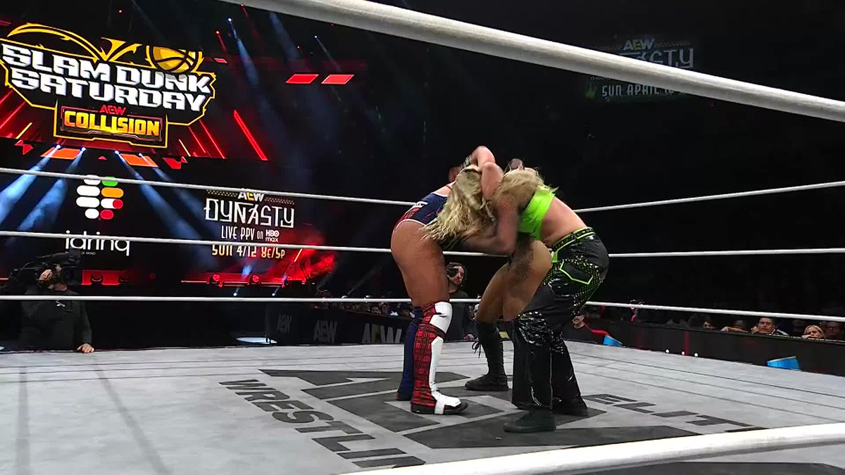 The Sisters of Sin are taking it to Alex Windsor アレクス・ウィンザー + JAMIE HAYTER! Watch Slam Dunk Saturday #AEWCollision on TNT &amp; HBO Max