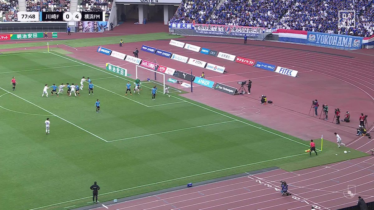 #モーメントブースター でシェアして盛り上がれ! ⚽️ゴール (77:56) 👟ジェイソン キニョーネス 🆚川崎フロンターレ vs 横浜F・マリノス 📺DAZNでライブ配信中 #DAZN #FanZone マクドナルド #倍バーガー #夕方5時から