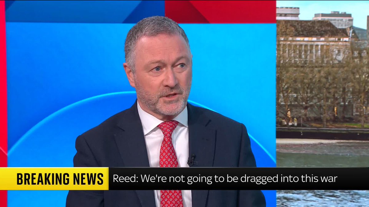 "The UK will not be dragged into this conflict." Housing Secretary Steve Reed tells Sky's Trevor Phillips the UK government is doing everything it can to de-escalate the situation in the Middle East #TrevorPhillips 📺 Sky 501, Virgin 602