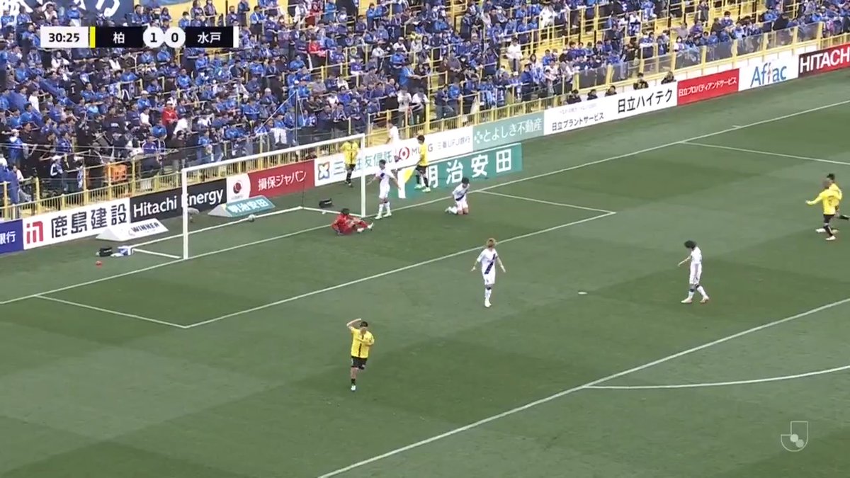 🎦 ゴール動画 🏆 明治安田Ｊ１百年構想リーグ 地域リーグラウンド 第8節 🆚 柏vs水戸 🔢 2-0 ⌚️ 31分 ⚽️ オウンゴール（柏） #Ｊリーグ