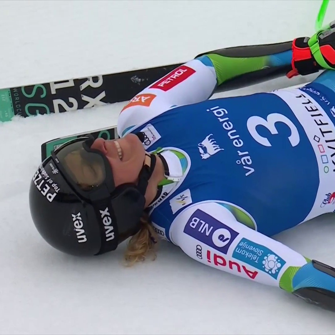 Slovenia's Ilka Stuhec finishes her final World Cup race 🥹 11 wins and 22 podiums. What a career 👏
