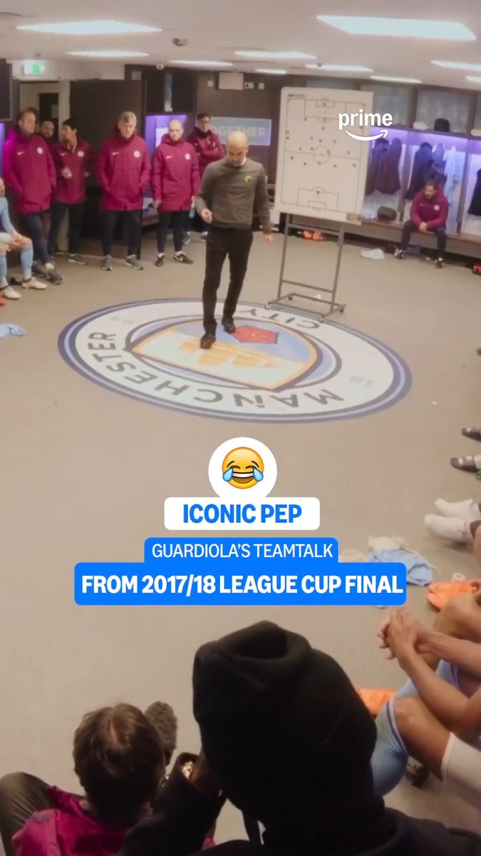 Never change, Pep 😂 Throwback to this iconic teamtalk from the 2018 Carabao Cup Final 🏆