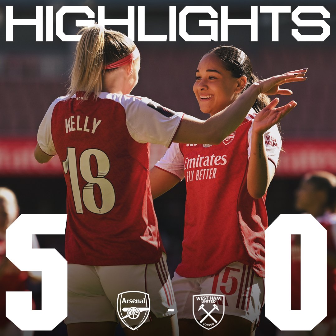 A dominant victory back in N5 👊 Enjoy the highlights from yesterday’s match against West Ham👇