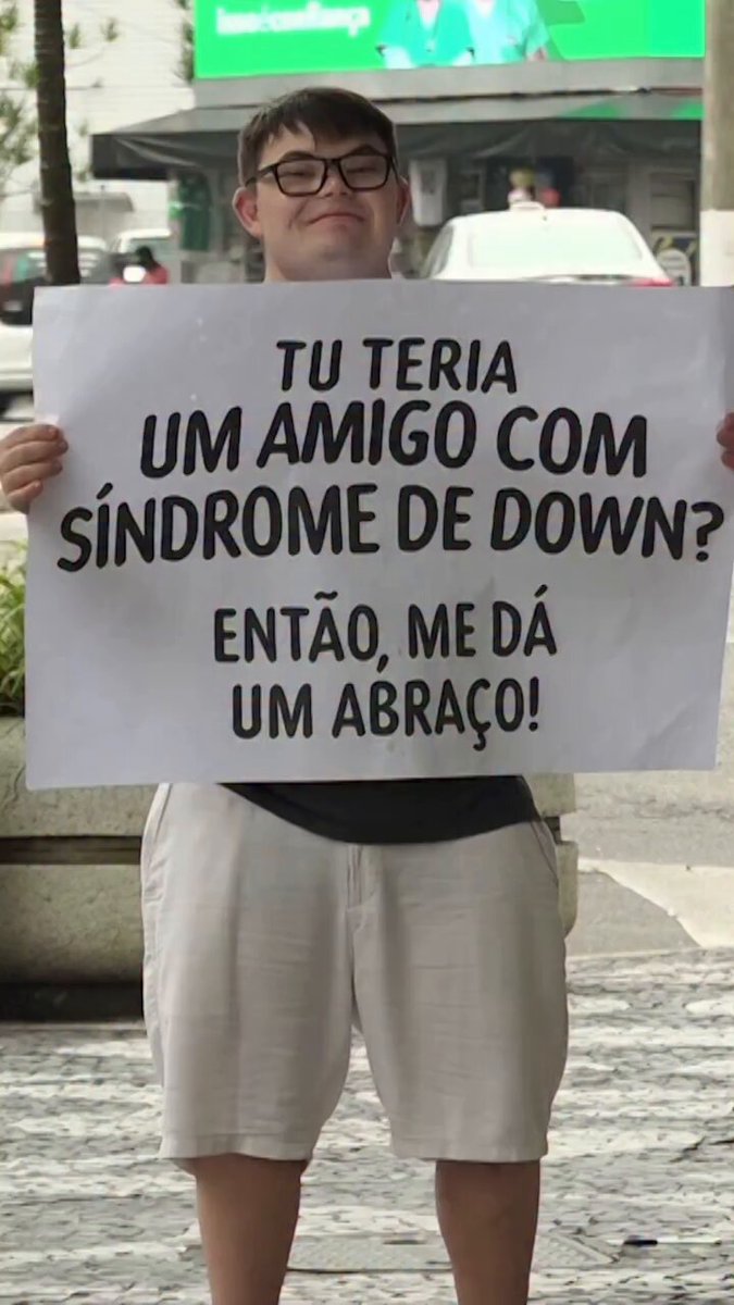 Você teria um amigo com SÍNDROME DE DOWN? Então, me dá um abraço! Te dou vários abraços!! 🤗♥️