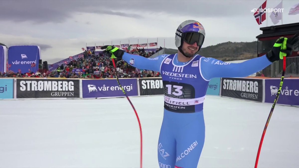 Un finale di stagione AL TOP per Dominik Paris 💥 L’azzurro domina l’ultimo weekend di Coppa del Mondo ripetendosi nel supergingante: per lui è 'ottava vittoria in carriera sulla pista Olympiabakken 🇮🇹💙 #AlpineSkiing #Paris #SuperG