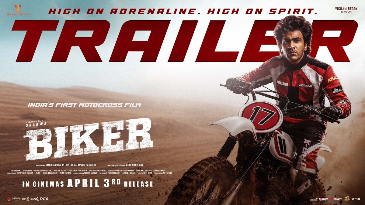 #Sharwanand &amp; Dr #RajaSekhar’s #BikerTrailer ▶️ #Biker coming to Theatres on April 3rd! #BikeronApril3rd