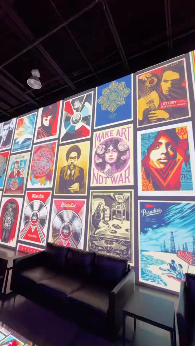 About last night at beeple studios’ Shepard Fairey Obey and Resist art event.