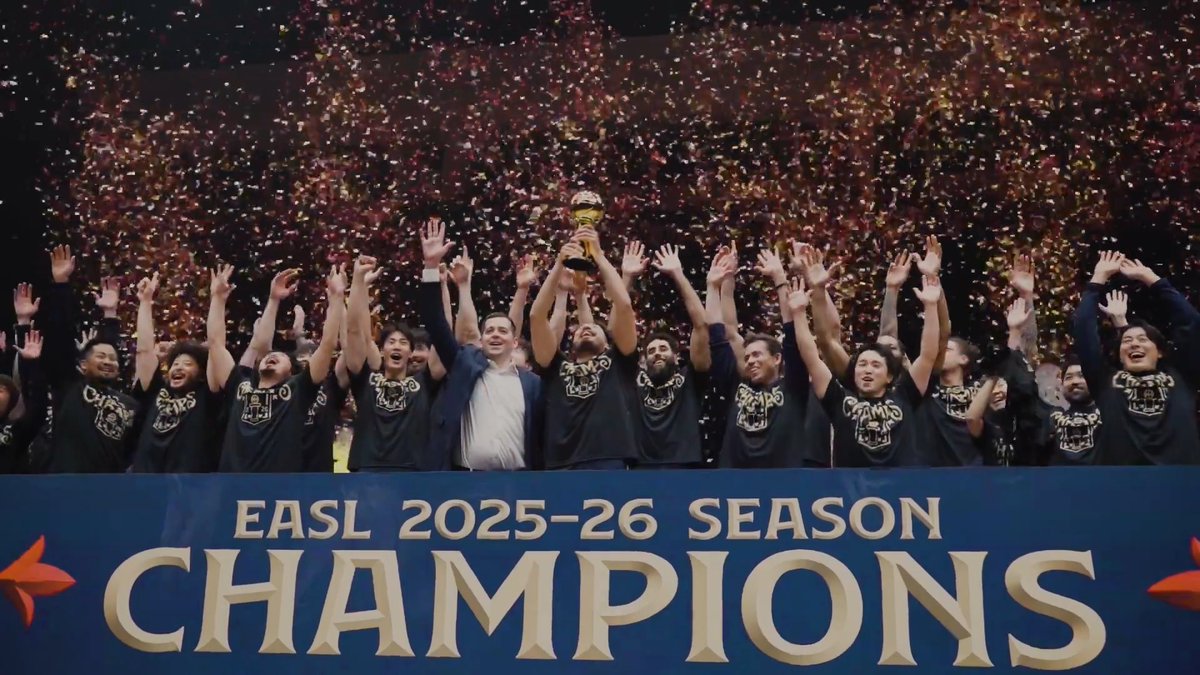 EASL初優勝を祝うカップ上げ🏆🙌 宇都宮ブレックス / UTSUNOMIYA BREX #Bリーグ #EASL #東アジアスーパーリーグ #EASLFINALS