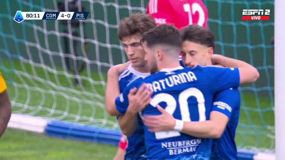 🌟🇦🇷 MÁXIMO PERRONE SUMA SU GOL EN EL ¡5-0! DE COMO VS PISA. Recordemos que fue citado por Scaloni para los amistosos de Argentina. ⏳