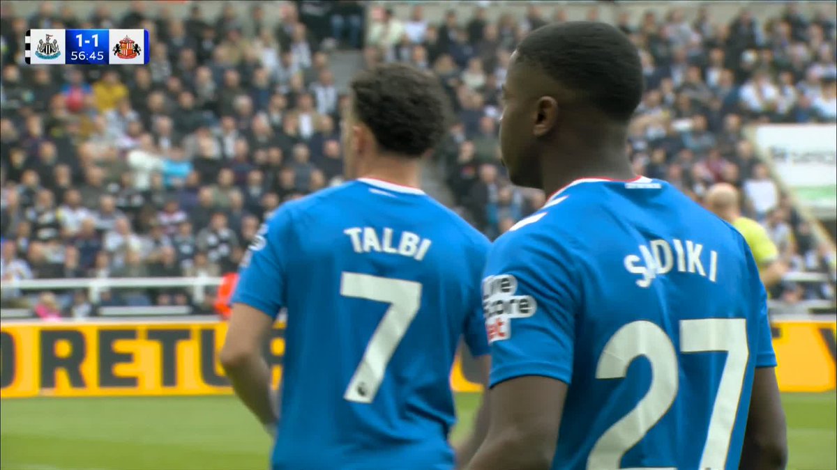Talbi puts Sunderland level in the Tyne-Wear derby! 🔥