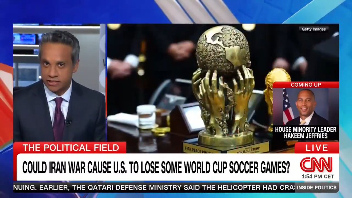 NEW: The World Cup is just under three months away, and with war now raging in the Middle East, will Iran's national team avoid playing on U.S. soil? Manu Raju speaks with Rep. Rick Larsen about the potential economic impact on Americans. #InsidePolitics Rep. Rick Larsen