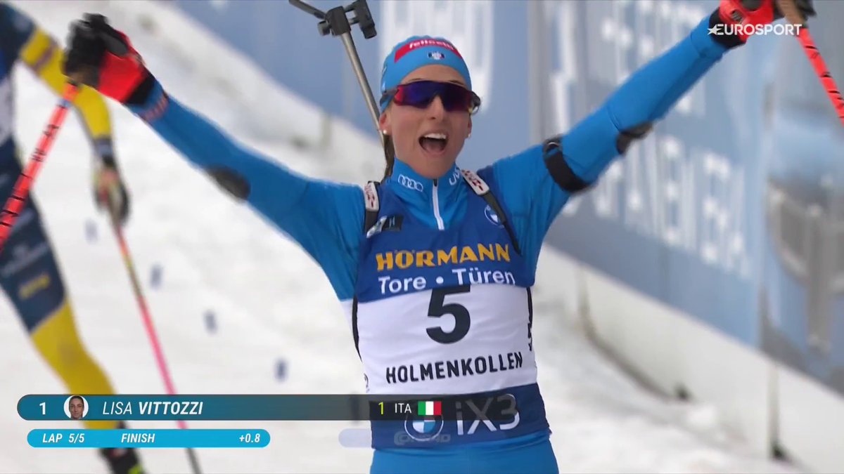 PRIMA ITALIANA A VINCERE OSLO HOLMENKOLLEN 💙 Lisa Vittozzi rimonta e nell'ultimo giro supera Hanna Öberg: vittoria meravigliosa 🎯 #WinterSports #IBU #Biathlon #Vittozzi