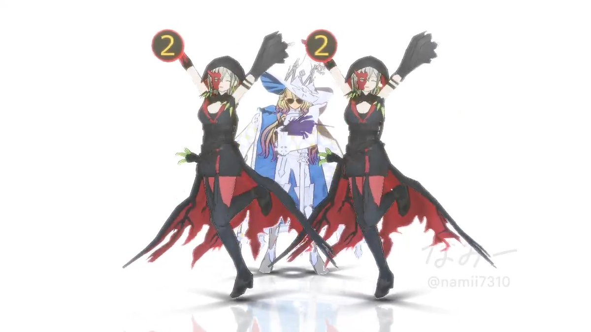 緩和に喜ぶ 黒魔女と後方姉貴面腕組み原罪