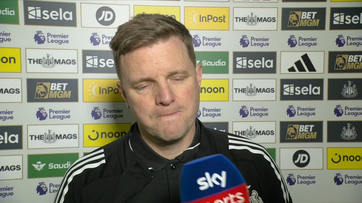 "We have to do better, we can't use that as an excuse" Eddie Howe expresses his disappointment after Newcastle's loss to Sunderland ❌