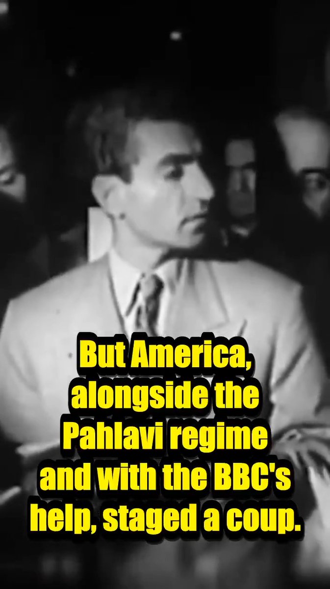 Iran just published a historical video: In 1953, there was no Islamic Republic or resistance axis. Yet the US and UK still staged a coup to steal Iran's oil. The excuses change, but the imperialist playbook remains exactly the same.