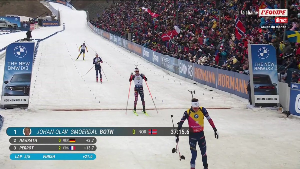 Botn remporte la dernière course de la saison, la mass-start d'Oslo, Éric Perrot termine 3e #lequipeBIATHLON