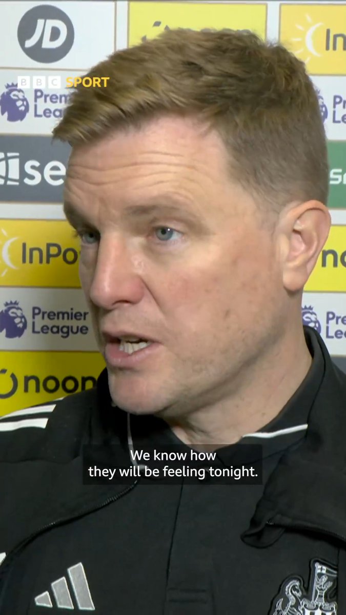 “We really feel for them” 🗣️ Eddie Howe says he understands the frustration of supporters after Newcastle’s 2-1 defeat to local rivals Sunderland.
