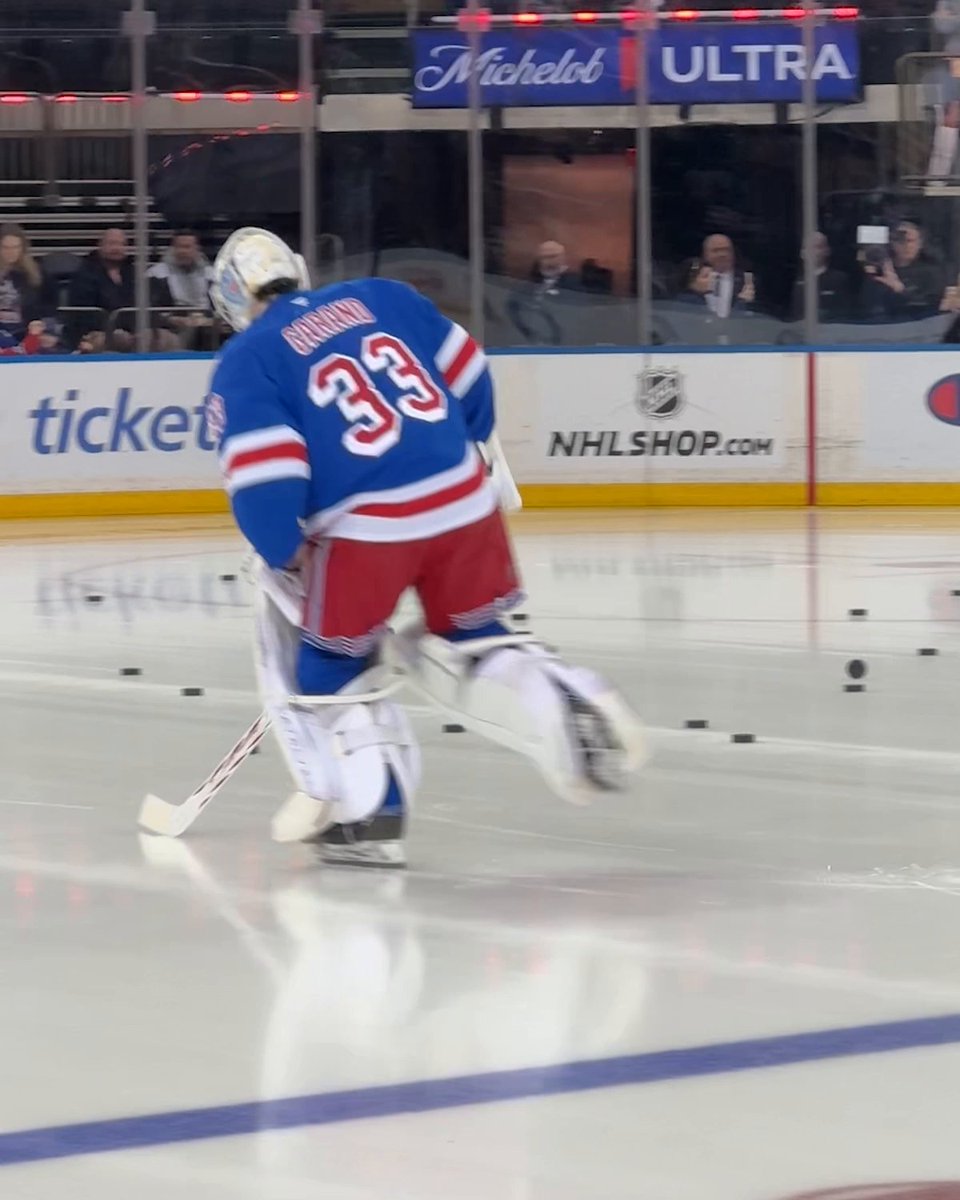 Welcome to the League, Dylan Garand! 🗽 The New York Rangers goalie is making his NHL debut today.