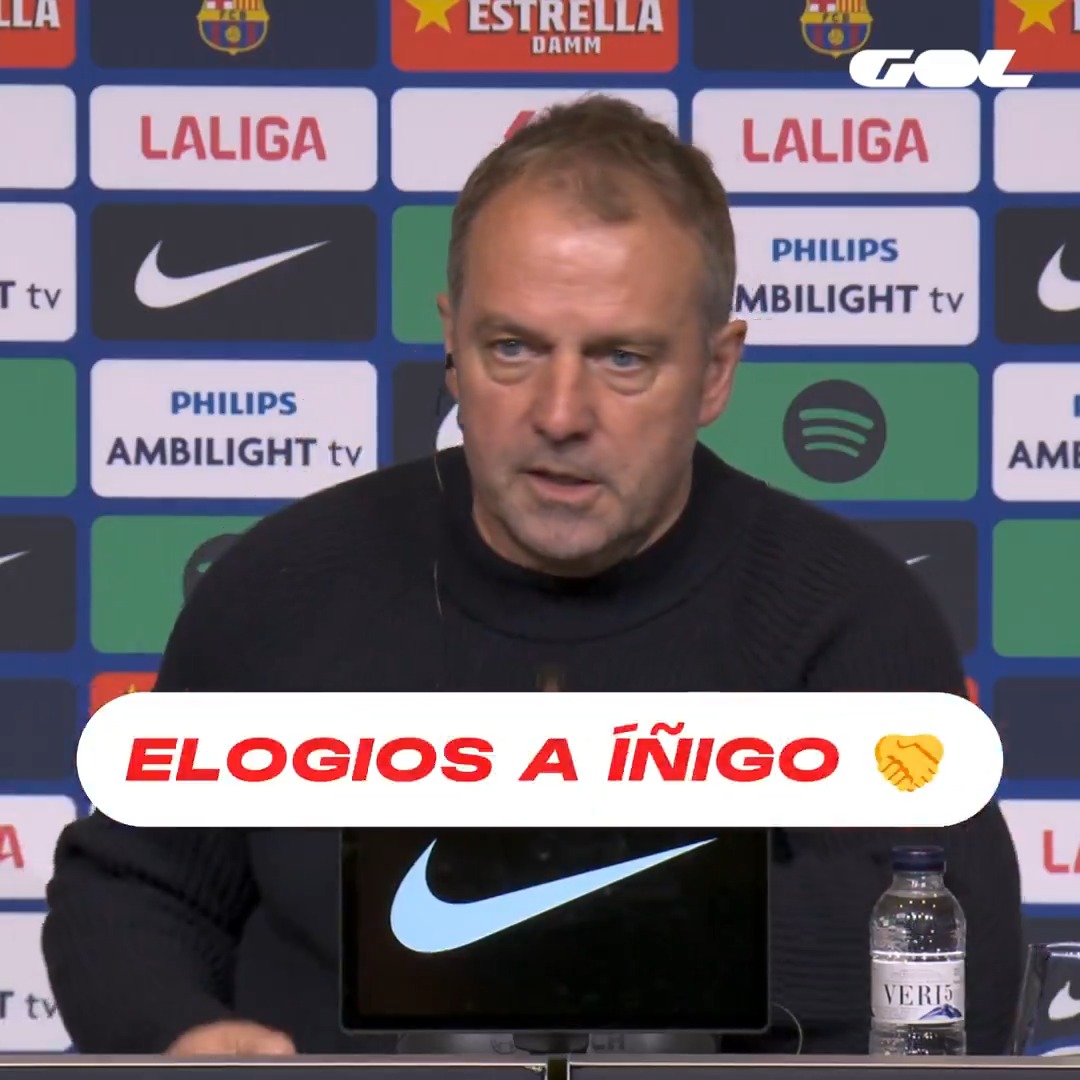 🤝 Flick felicita a Íñigo tras la victoria del FC Barcelona: 👏 "Juegan muy bien y el nivel que han dado hoy y el jueves es para felicitarles" 🌟 "Íñigo Pérez me gusta mucho como persona y como entrenador con lo joven que es"