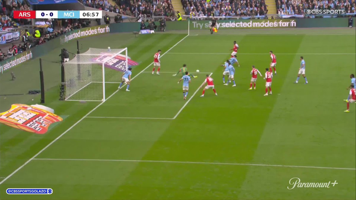 James Trafford with the TRIPLE save 🤯 Watch Arsenal vs. Man City in the #CarabaoCupFinal streaming NOW on Paramount+ 🍿