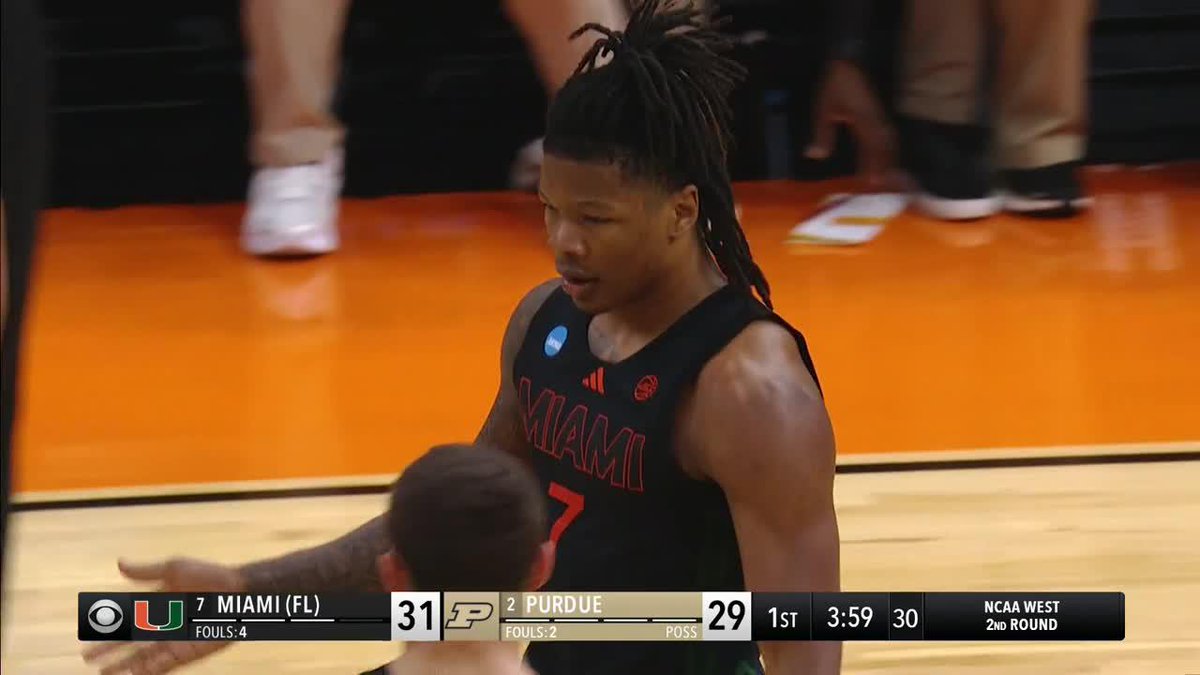 Shelton Henderson with the slam 😤 #MarchMadness Canes Men’s Basketball