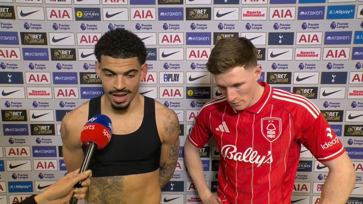 "The boys were incredible, we defended with our lives today" Morgan Gibbs-White on Forest's huge victory over Tottenham Hotspur 👏