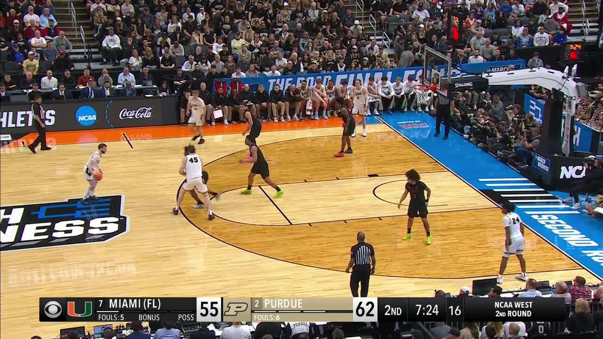 Oscar Cluff goes under for the bucket 🪣 #MarchMadness Purdue Men's Basketball