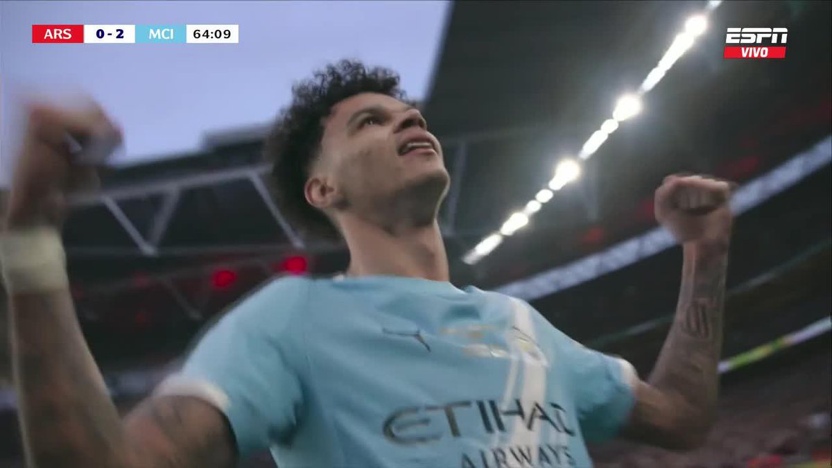DOBLETE DE NICO O' REILLY EN 5 MINUTOS EN LA FINAL DE LA COPA DE LA LIGA. Atención al festejo y la locura de Pep Guardiola. 🤯🏴